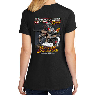 Women's Standard Lightweight Raising Hell, Kiddos, & Cattle Black Tee Thumbnail