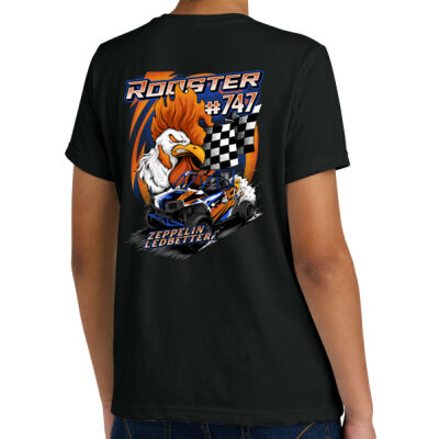 Youth Standard Lightweight Zeppelin Ledbetter Rooster 1 Black Tee Thumbnail