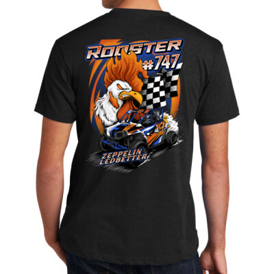 Mens Standard Lightweight Zeppelin Ledbetter Rooster 1 Black Tee Thumbnail