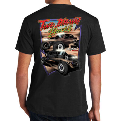 Mens Standard Lightweight Two Blown Bucks Black Tee Thumbnail