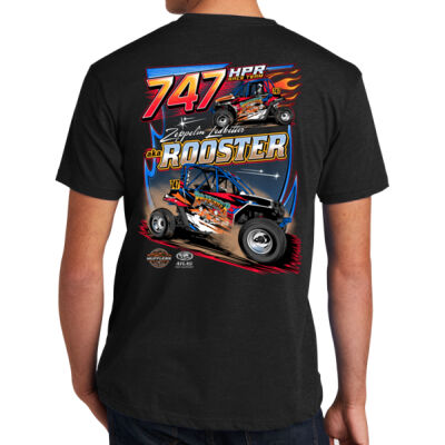 Men's Standard Lightweight Zeppelin Ledbetter Rooster 2 Black Tee Thumbnail