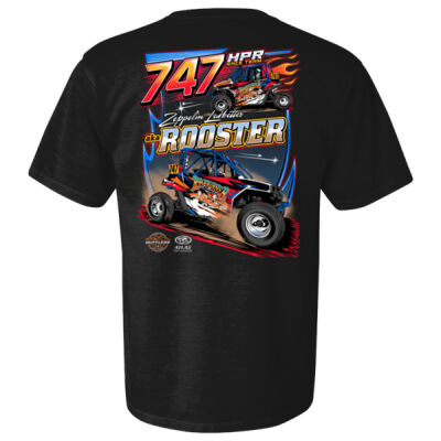 Mens Premium Heavyweight Zeppelin Ledbetter Rooster 2 Black Tee Thumbnail