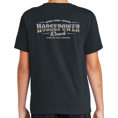 Youth Premium Heavyweight HorsePower Ranch Black Tee Thumbnail