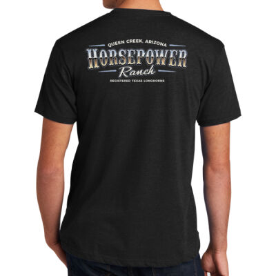 Men's Standard Lightweight HorsePower Ranch Black Tee Thumbnail