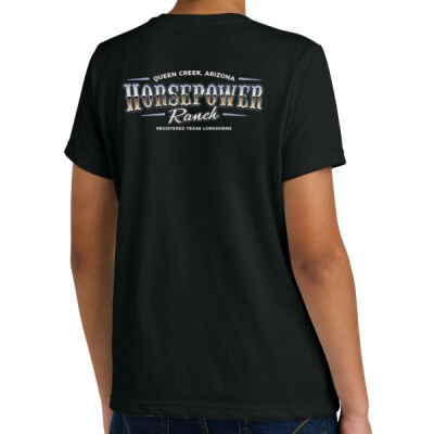 Youth Standard Lightweight HorsePower Ranch Black Tee Thumbnail