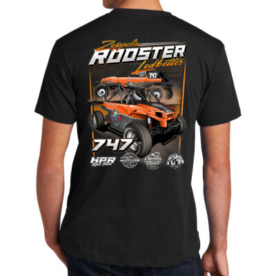 Unisex Standard Lightweight Zeppelin Ledbetter Rooster 3 Black Tee Thumbnail