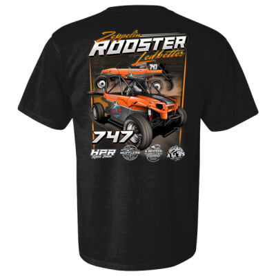 Men's Premium Heavyweight Zeppelin Ledbetter Rooster 3 Black Tee Thumbnail