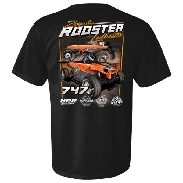 Men's Premium Heavyweight Zeppelin Ledbetter Rooster 3 Black Tee Thumbnail