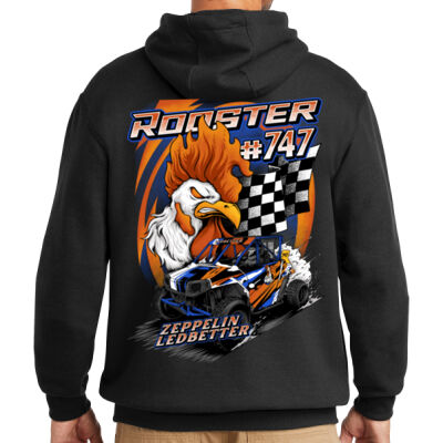 Men's Premium Carhartt Zeppelin Ledbetter Rooster 1 Black Hooded Sweatshirt Thumbnail