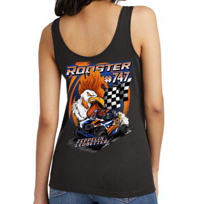 Zeppelin Ledbetter Rooster 1 Black V Neck Tank Thumbnail