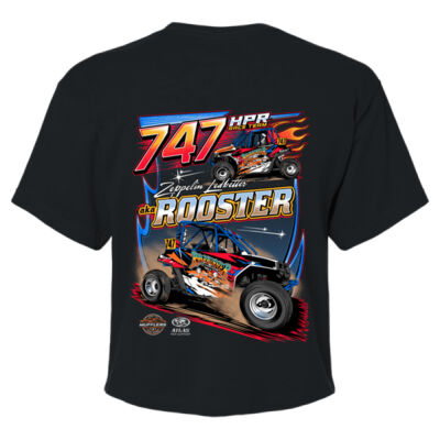 Zeppelin Ledbetter Rooster 2 Black Crop Top Thumbnail