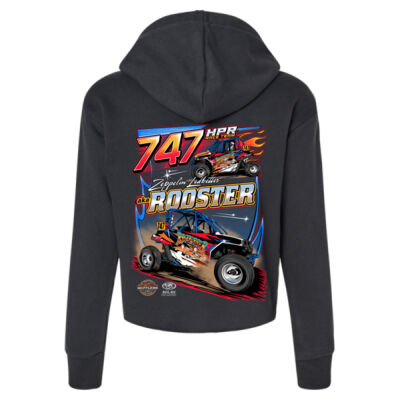 Zeppelin Ledbetter Rooster 2 Black Crop Hoodie Thumbnail