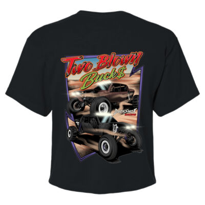 Two Blown Bucks Women's Black Crop Top Thumbnail