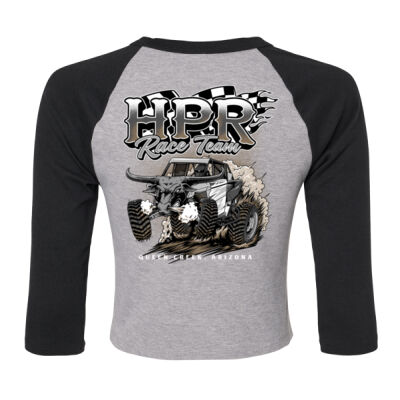HPR Race Team Women's Black Raglan Baby Tee Thumbnail