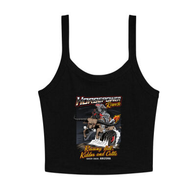 Raisin Hell, Kiddos and Cattle Women's Black Spaghetti Strap Tank Thumbnail