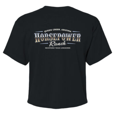 Horsepower Ranch Women's Black Crop Top Thumbnail