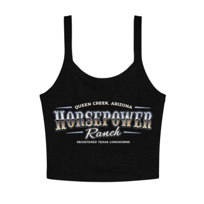 Horsepower Ranch Women's Black Spaghetti Strap Tank Thumbnail