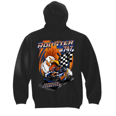 Youth Standard Zeppelin Ledbetter Rooster 1 Black Hooded Sweatshirt Thumbnail