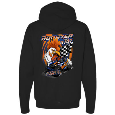 Standard Zeppelin Ledbetter Rooster 1 Black Hooded Sweatshirt Thumbnail