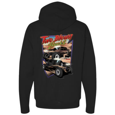 Standard Two Blown Bucks Black Hooded Sweatshirt Thumbnail