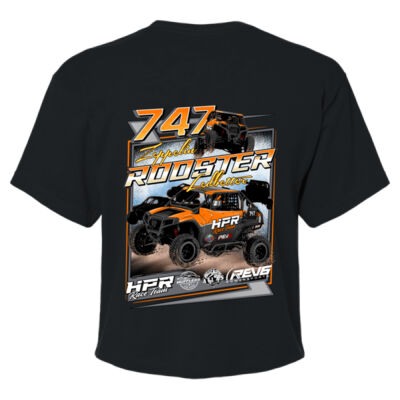 Zeppelin Ledbetter Rooster 4 Black Crop Top Thumbnail