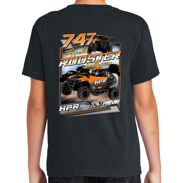 Youth Premium Heavyweight Zeppelin Ledbetter Rooster 4 Black Tee Thumbnail