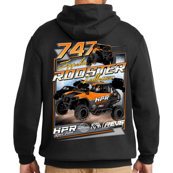 Men's Premium Carhartt Zeppelin Ledbetter Rooster 4 Black Hooded Sweatshirt Thumbnail