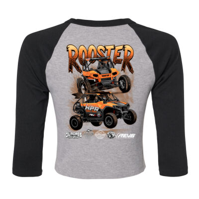 Zeppelin Ledbetter Rooster 5 Black Raglan baby Tee Thumbnail