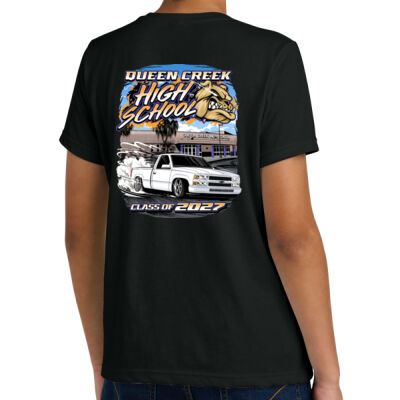 Youth Standard Lightweight Queen Creek High School Black Tee  Thumbnail