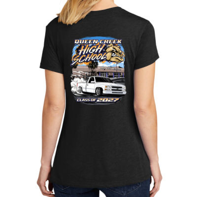 Womens Standard Lightweight Queen Creek High School Black Tee  Thumbnail