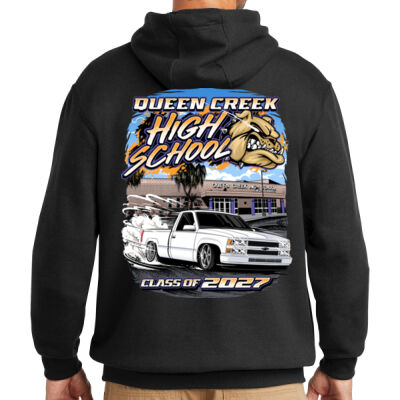Men's Premium Heavyweight Queen Creek High School Black Tee Thumbnail
