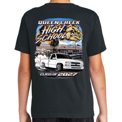 Youth Premium Heavyweight Queen Creek High School Black Tee Thumbnail