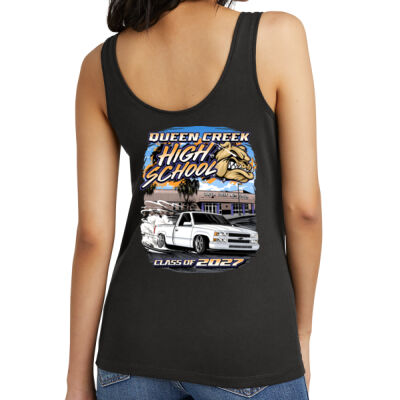 Queen Creek High School Black V Neck Tank Thumbnail