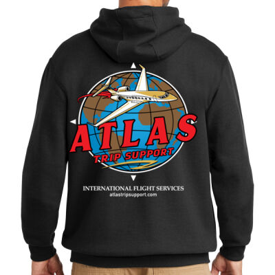 Men's Premium Carhartt Atlas Trip Support Black Hooded Sweatshirt Thumbnail