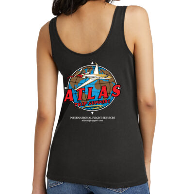 Atlas Trip Support Black V Neck Tank  Thumbnail